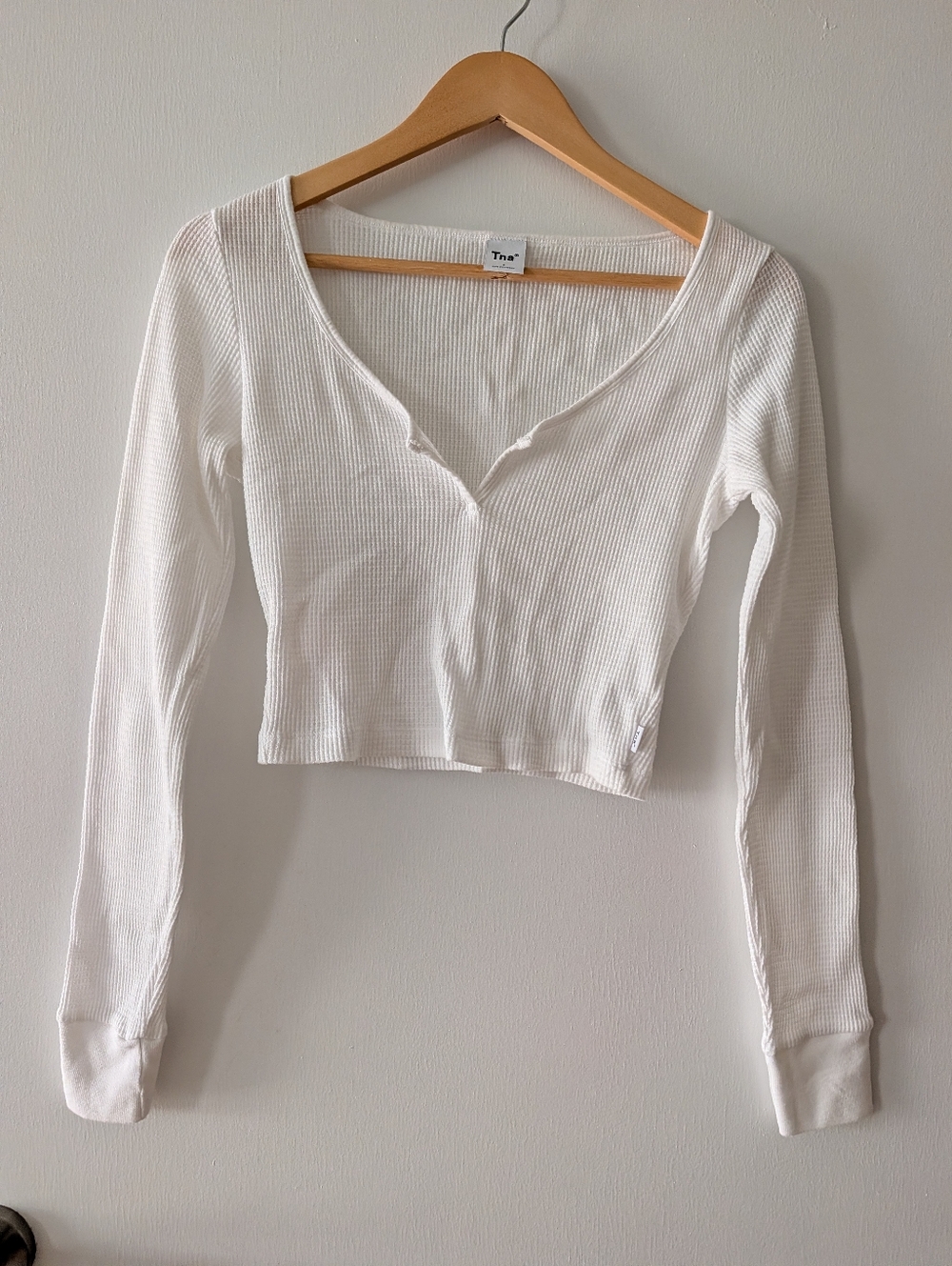 Aritzia TNA Waffle Scoopneck Long Sleeve